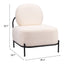 Sillón Ocasional para Boutique - ZUO ARENDAL - Vainilla - Asiento y Respaldo Tapizados en Tejido Texturizado - 110023 - Zuo - NOGAL BEAT - Sillón Ocasional