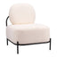Sillón Ocasional para Boutique - ZUO ARENDAL - Vainilla - Asiento y Respaldo Tapizados en Tejido Texturizado - 110023 - Zuo - NOGAL BEAT - Sillón Ocasional