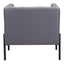 Sillón Ocasional para Boutique - ZUO JESS - Gris - Asiento y Respaldo Tapizados en Piel Sintética - 101856 - Zuo - NOGAL BEAT - Sillón Ocasional