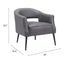 Sillón Ocasional para Consultorio - ZUO BERKELEY - Varios Colores - Asiento y Respaldo Tapizados en Piel Sintética - 109052 - Zuo - NOGAL BEAT - Sillón Ocasional