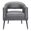 Sillón Ocasional para Consultorio - ZUO BERKELEY - Varios Colores - Asiento y Respaldo Tapizados en Piel Sintética - 109052 - Zuo - NOGAL BEAT - Sillón Ocasional