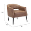 Sillón Ocasional para Consultorio - ZUO BERKELEY - Varios Colores - Asiento y Respaldo Tapizados en Piel Sintética - 109051 - Zuo - NOGAL BEAT - Sillón Ocasional