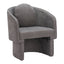 Sillón Ocasional para Consultorio - ZUO OLYA - Gris Trufa - Asiento y Respaldo Tapizados - 110014 - Zuo - NOGAL BEAT - Sillón Ocasional