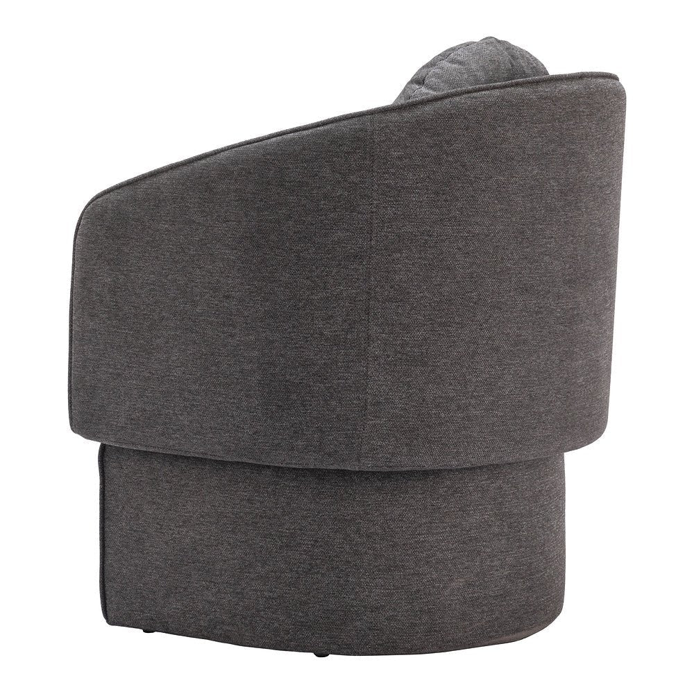 Sillón Ocasional para Consultorio - ZUO OLYA - Gris Trufa - Asiento y Respaldo Tapizados - 110014 - Zuo - NOGAL BEAT - Sillón Ocasional