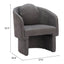 Sillón Ocasional para Consultorio - ZUO OLYA - Gris Trufa - Asiento y Respaldo Tapizados - 110014 - Zuo - NOGAL BEAT - Sillón Ocasional