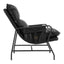 Sillón Ocasional para Coworking - ZUO HALAUS - Negro - Asiento y Respaldo Tapizados en Piel Sintética - 110204 - Zuo - NOGAL BEAT - Sillón Ocasional