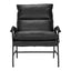 Sillón Ocasional para Coworking - ZUO HALAUS - Negro - Asiento y Respaldo Tapizados en Piel Sintética - 110204 - Zuo - NOGAL BEAT - Sillón Ocasional