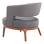 Sillón Ocasional para Coworking - ZUO PENRYN - Gris Pizarra - Asiento y Respaldo Tapizados en Lino Sintético - 110112 - Zuo - NOGAL BEAT - Sillón Ocasional
