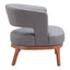 Sillón Ocasional para Coworking - ZUO PENRYN - Gris Pizarra - Asiento y Respaldo Tapizados en Lino Sintético - 110112 - Zuo - NOGAL BEAT - Sillón Ocasional