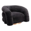 Sillón Ocasional para Lobby de Hotel - ZUO HAVN - Negro - Asiento y Respaldo Tapizados en Tejido Texturizado - 110006 - Zuo - NOGAL BEAT - Sillón Ocasional
