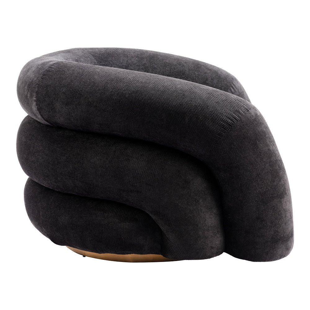 Sillón Ocasional para Lobby de Hotel - ZUO HAVN - Negro - Asiento y Respaldo Tapizados en Tejido Texturizado - 110006 - Zuo - NOGAL BEAT - Sillón Ocasional