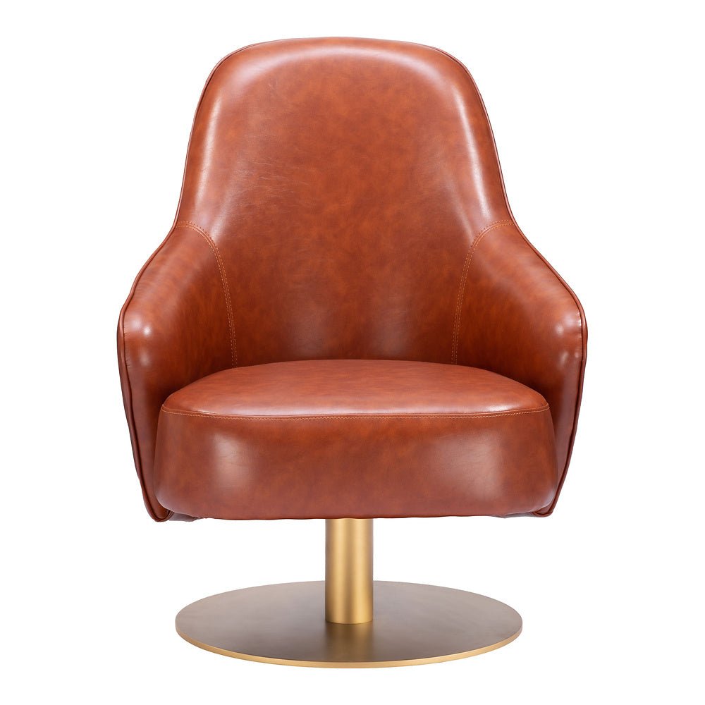 Sillón Ocasional para Lobby de Hotel - ZUO WITHBY - Varios Colores - Asiento y Respaldo Tapizados en Piel Sintética - 110108 - Zuo - NOGAL BEAT - Sillón Ocasional