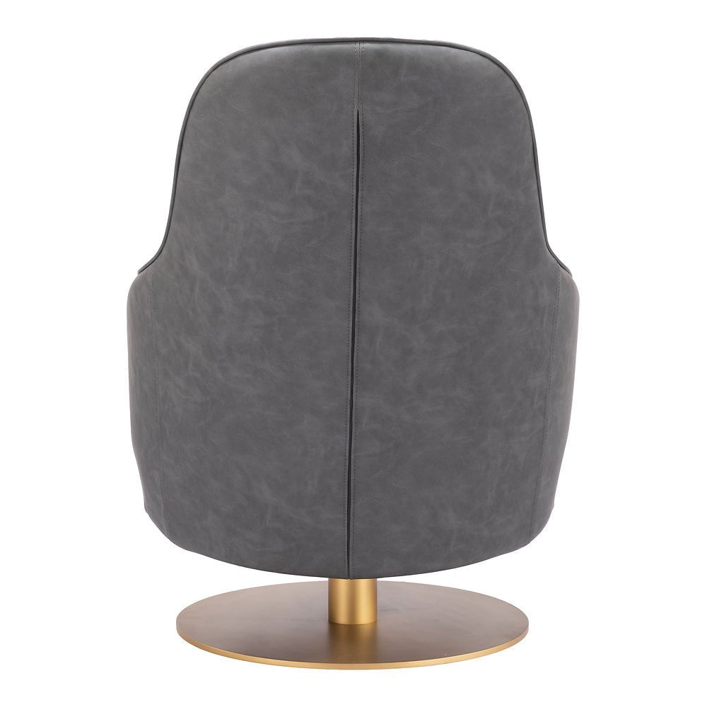 Sillón Ocasional para Lobby de Hotel - ZUO WITHBY - Varios Colores - Asiento y Respaldo Tapizados en Piel Sintética - 110107 - Zuo - NOGAL BEAT - Sillón Ocasional