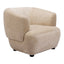Sillón Ocasional para Lounge - ZUO BEKKER - Beige Dorado - Asiento y Respaldo Tapizados en Tejido Texturizado - 110007 - Zuo - NOGAL BEAT - Sillón Ocasional