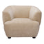 Sillón Ocasional para Lounge - ZUO BEKKER - Beige Dorado - Asiento y Respaldo Tapizados en Tejido Texturizado - 110007 - Zuo - NOGAL BEAT - Sillón Ocasional