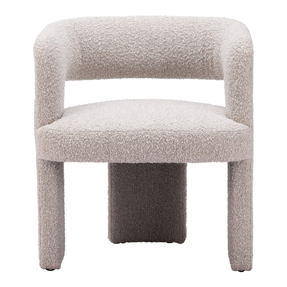 Sillón Ocasional para Lounge - ZUO JAVA - Beige Arena - Asiento y Respaldo Tapizados en Tela Tipo Borrego - 109989 - Zuo - NOGAL BEAT - Sillón Ocasional