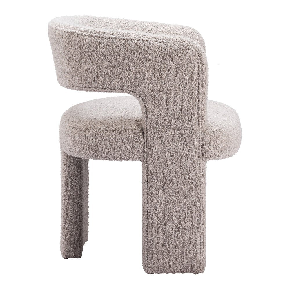 Sillón Ocasional para Lounge - ZUO JAVA - Beige Arena - Asiento y Respaldo Tapizados en Tela Tipo Borrego - 109989 - Zuo - NOGAL BEAT - Sillón Ocasional