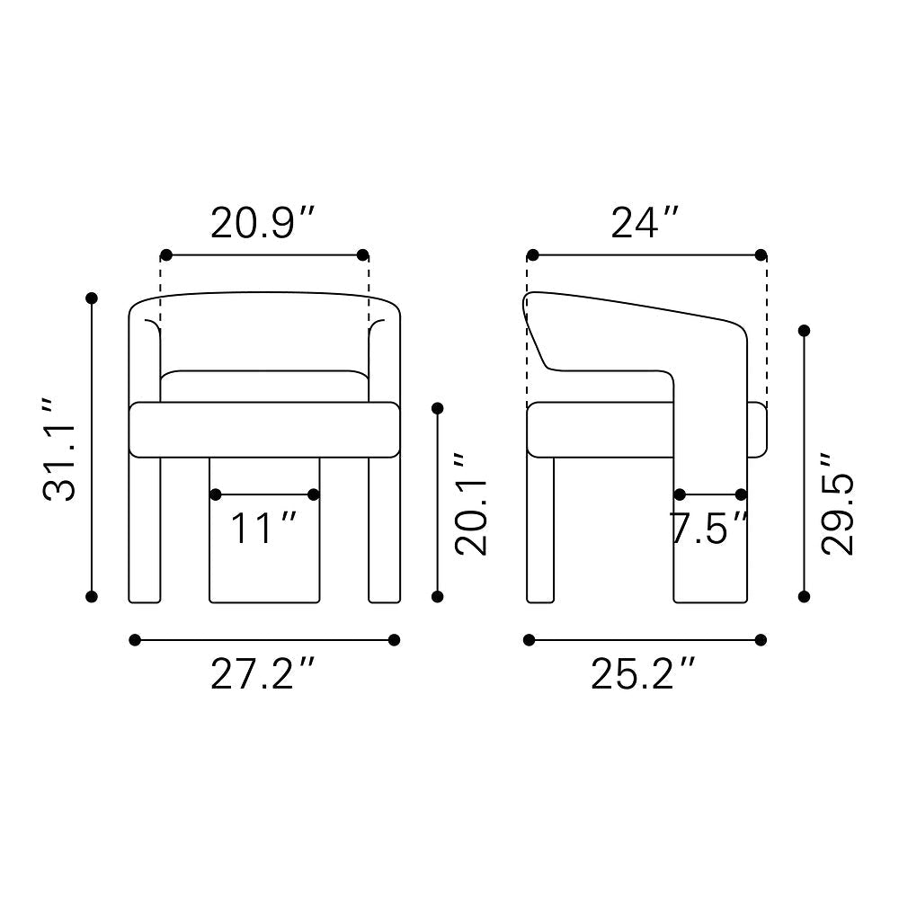 Sillón Ocasional para Lounge - ZUO JAVA - Beige Arena - Asiento y Respaldo Tapizados en Tela Tipo Borrego - 109989 - Zuo - NOGAL BEAT - Sillón Ocasional
