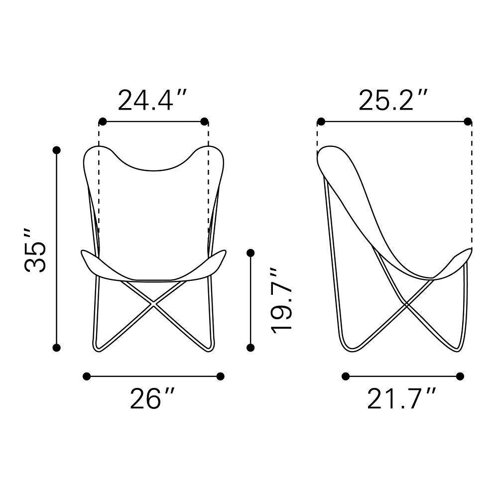 Sillón Ocasional para Lounge - ZUO MARSA - Multicolor - Asiento y Respaldo Tapizados en Tejido Texturizado - 109817 - Zuo - NOGAL BEAT - Sillón Ocasional