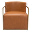 Sillón Ocasional para Lounge - ZUO XANDER - Café - Asiento y Respaldo Tapizados en Piel Sintética - 102053 - Zuo - NOGAL BEAT - Sillón Ocasional