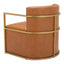 Sillón Ocasional para Lounge - ZUO XANDER - Café - Asiento y Respaldo Tapizados en Piel Sintética - 102053 - Zuo - NOGAL BEAT - Sillón Ocasional