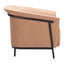 Sillón Ocasional para Recepción - ZUO BURRY - Camel - Asiento y Respaldo Tapizados - 110117 - Zuo - NOGAL BEAT - Sillón Ocasional