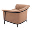 Sillón Ocasional para Recepción - ZUO BURRY - Camel - Asiento y Respaldo Tapizados - 110117 - Zuo - NOGAL BEAT - Sillón Ocasional