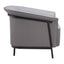 Sillón Ocasional para Recepción - ZUO BURRY - Gris Pizarra - Asiento y Respaldo Tapizados en Lino Sintético - 110116 - Zuo - NOGAL BEAT - Sillón Ocasional