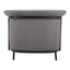 Sillón Ocasional para Recepción - ZUO BURRY - Gris Pizarra - Asiento y Respaldo Tapizados en Lino Sintético - 110116 - Zuo - NOGAL BEAT - Sillón Ocasional
