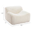 Sillón Ocasional para Recepción - ZUO OSTERBRO - Crema - Asiento y Respaldo Tapizados - 110278 - Zuo - NOGAL BEAT - Sillón Ocasional