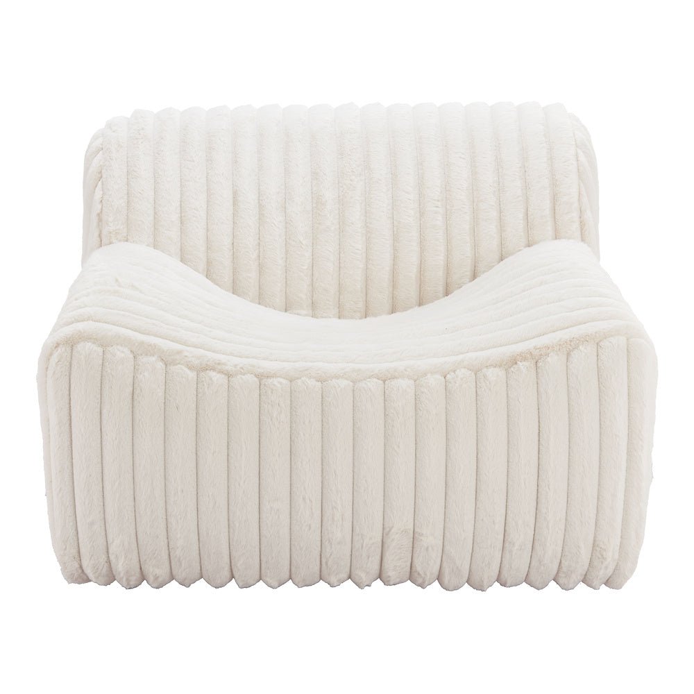 Sillón Ocasional para Recepción - ZUO OSTERBRO - Crema - Asiento y Respaldo Tapizados - 110278 - Zuo - NOGAL BEAT - Sillón Ocasional