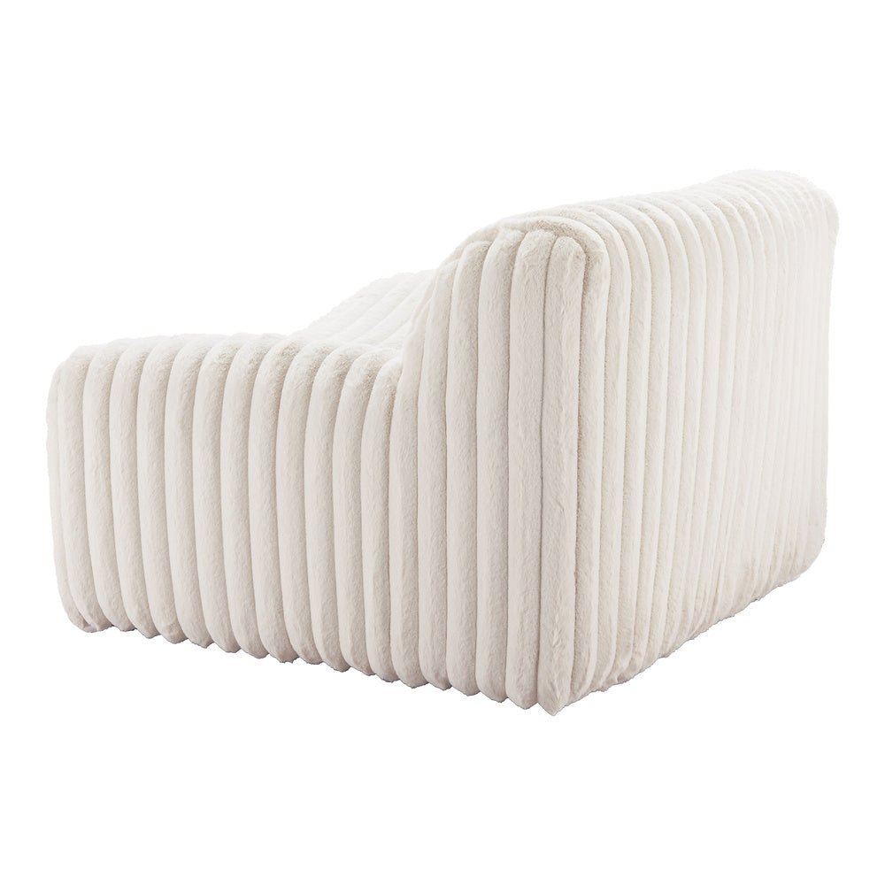 Sillón Ocasional para Recepción - ZUO OSTERBRO - Crema - Asiento y Respaldo Tapizados - 110278 - Zuo - NOGAL BEAT - Sillón Ocasional