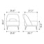 Sillón Ocasional para Sala de Espera - ZUO MISTLEY - Café - Asiento y Respaldo Tapizados en Piel Sintética - 110109 - Zuo - NOGAL BEAT - Sillón Ocasional