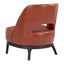 Sillón Ocasional para Sala de Espera - ZUO MISTLEY - Café - Asiento y Respaldo Tapizados en Piel Sintética - 110109 - Zuo - NOGAL BEAT - Sillón Ocasional