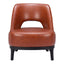 Sillón Ocasional para Sala de Espera - ZUO MISTLEY - Café - Asiento y Respaldo Tapizados en Piel Sintética - 110109 - Zuo - NOGAL BEAT - Sillón Ocasional