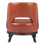 Sillón Ocasional para Sala de Espera - ZUO MISTLEY - Café - Asiento y Respaldo Tapizados en Piel Sintética - 110109 - Zuo - NOGAL BEAT - Sillón Ocasional