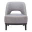 Sillón Ocasional para Sala de Espera - ZUO MISTLEY - Gris - Asiento y Respaldo Tapizados - 110110 - Zuo - NOGAL BEAT - Sillón Ocasional