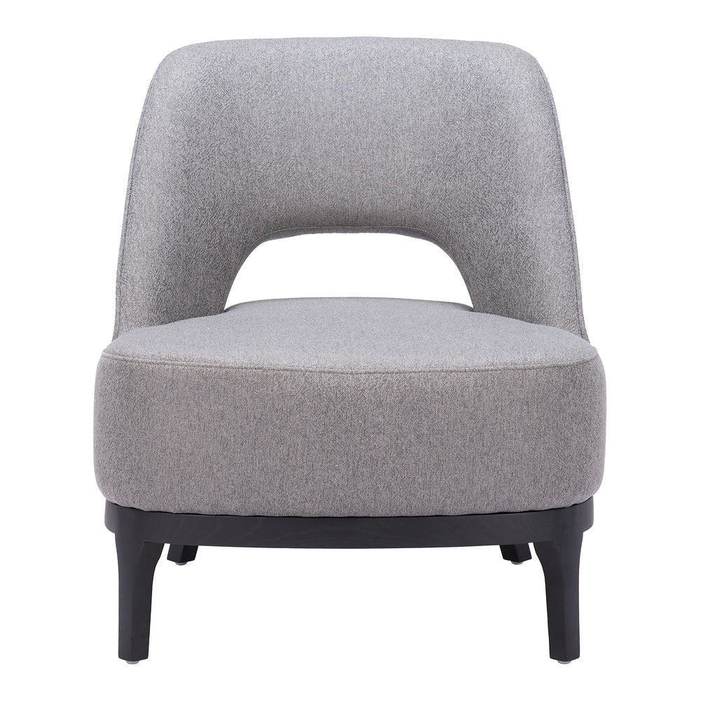 Sillón Ocasional para Sala de Espera - ZUO MISTLEY - Gris - Asiento y Respaldo Tapizados - 110110 - Zuo - NOGAL BEAT - Sillón Ocasional