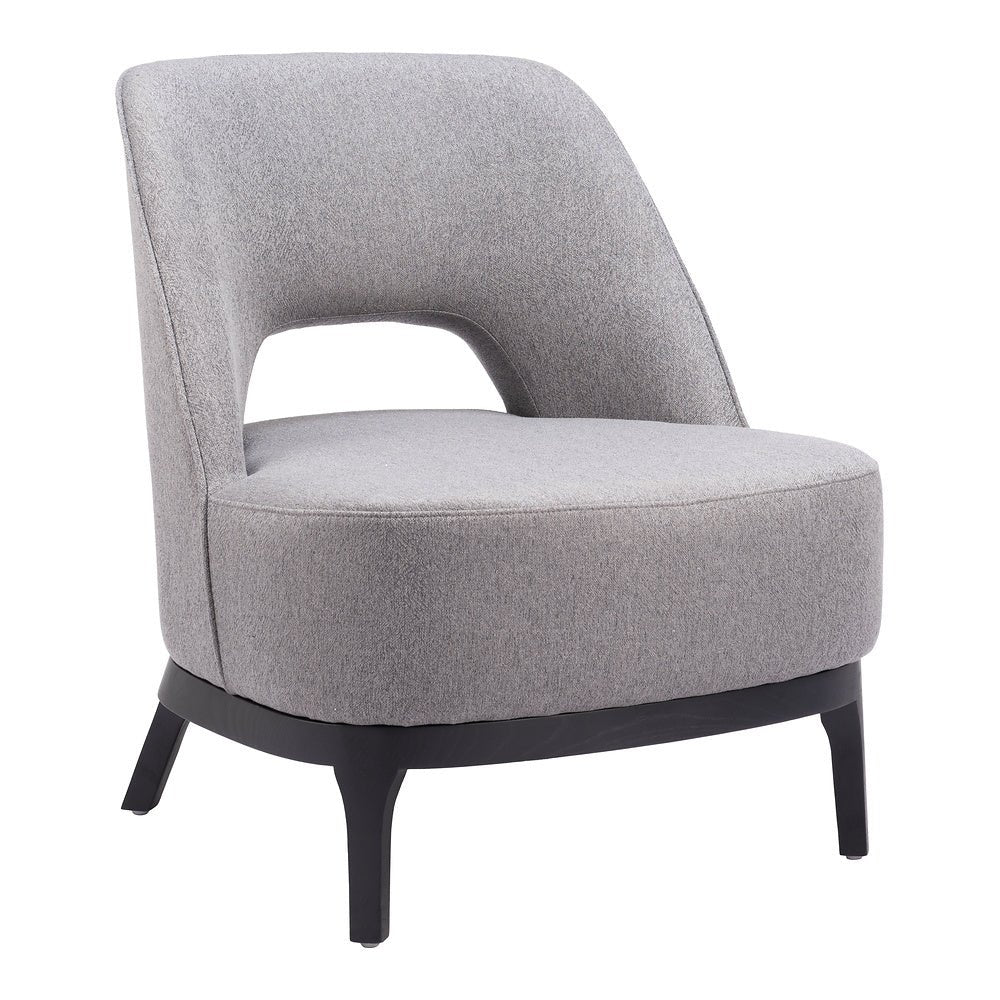 Sillón Ocasional para Sala de Espera - ZUO MISTLEY - Gris - Asiento y Respaldo Tapizados - 110110 - Zuo - NOGAL BEAT - Sillón Ocasional