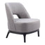 Sillón Ocasional para Sala de Espera - ZUO MISTLEY - Gris - Asiento y Respaldo Tapizados - 110110 - Zuo - NOGAL BEAT - Sillón Ocasional