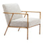 Sillón Ocasional para Sala de Espera - ZUO NORREBRO - Beige Escarcha - Asiento y Respaldo Tapizados en Tejido Texturizado - 110270 - Zuo - NOGAL BEAT - Sillón Ocasional