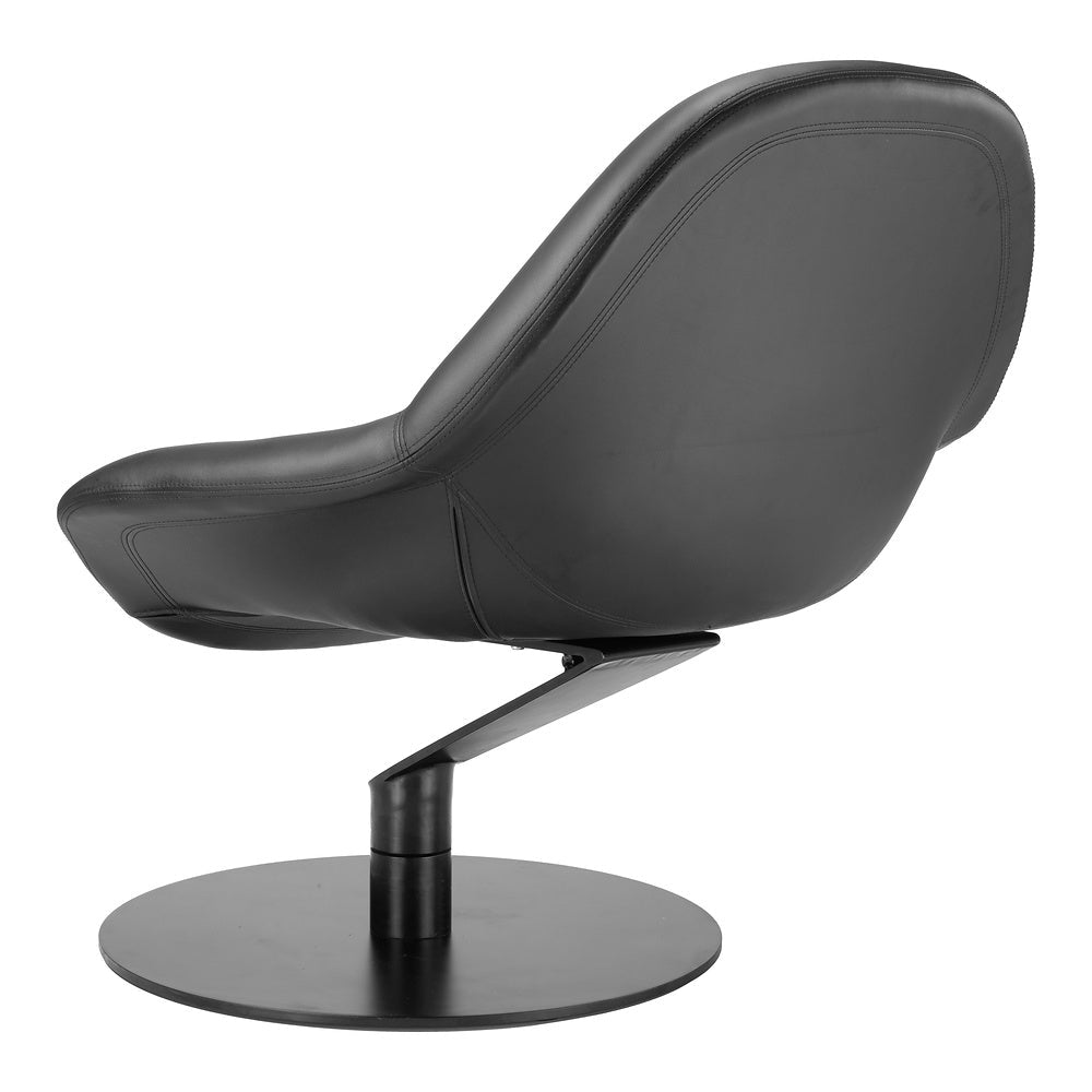 Sillón Ocasional para Sala de Espera - ZUO POOLE - Negro - Asiento y Respaldo Tapizados en Piel Sintética - 110111 - Zuo - NOGAL BEAT - Sillón Ocasional