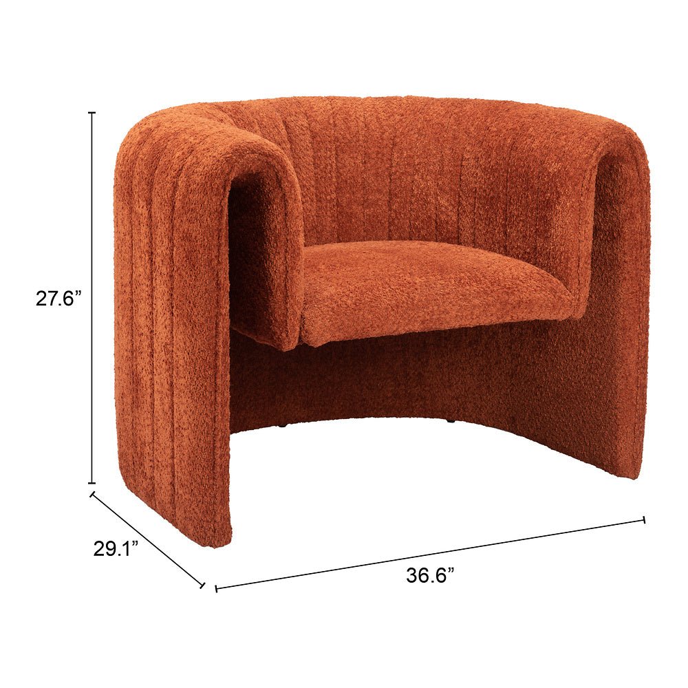 Sillón Ocasional para Sala de Espera - ZUO VIANA - Varios Colores - Asiento y Respaldo Tapizados - 110029 - Zuo - NOGAL BEAT - Sillón Ocasional