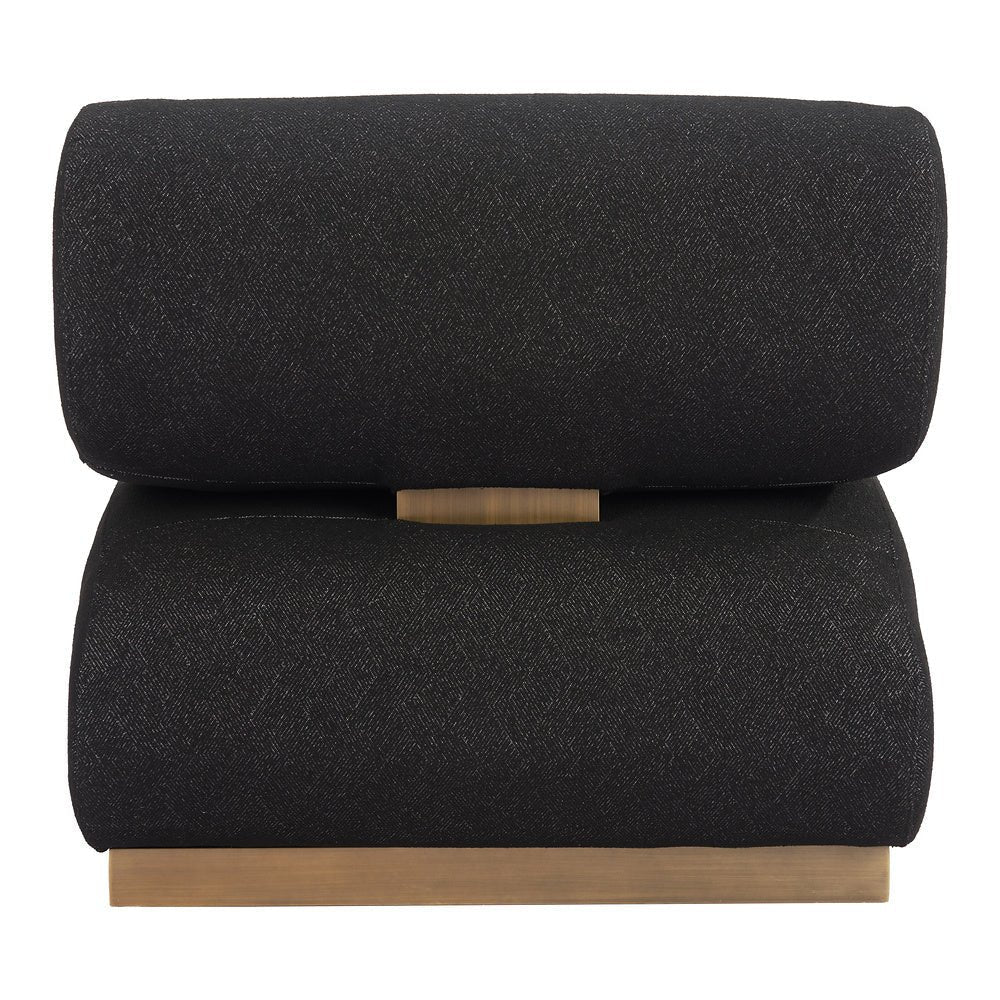 Sillón Ocasional para Salón de Belleza - ZUO BARSA - Negro - Asiento y Respaldo Tapizados en Tejido Texturizado - 109932 - Zuo - NOGAL BEAT - Sillón Ocasional