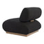 Sillón Ocasional para Salón de Belleza - ZUO BARSA - Negro - Asiento y Respaldo Tapizados en Tejido Texturizado - 109932 - Zuo - NOGAL BEAT - Sillón Ocasional