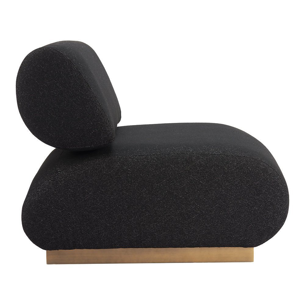 Sillón Ocasional para Salón de Belleza - ZUO BARSA - Negro - Asiento y Respaldo Tapizados en Tejido Texturizado - 109932 - Zuo - NOGAL BEAT - Sillón Ocasional