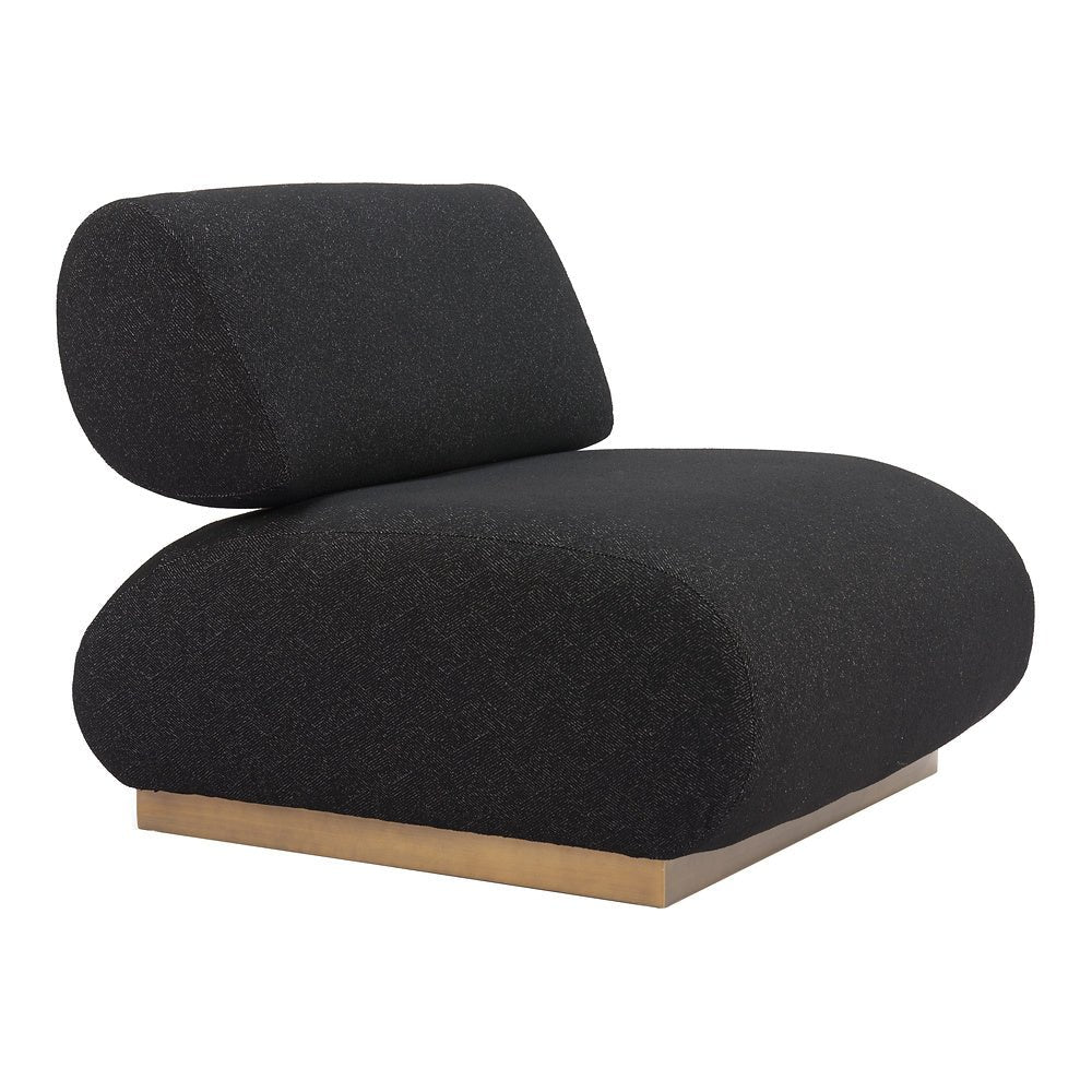 Sillón Ocasional para Salón de Belleza - ZUO BARSA - Negro - Asiento y Respaldo Tapizados en Tejido Texturizado - 109932 - Zuo - NOGAL BEAT - Sillón Ocasional