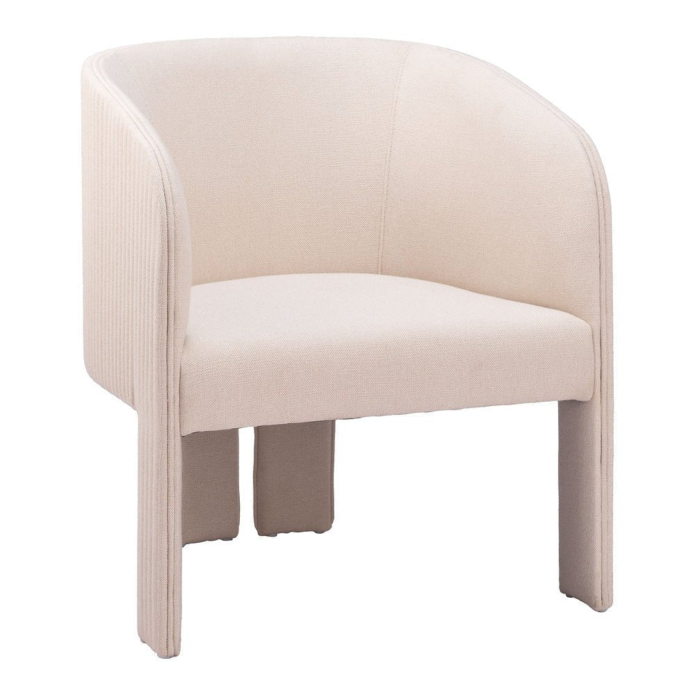 Sillón Ocasional para Salón de Belleza - ZUO HULL - Beige - Asiento y Respaldo Tapizados - 110106 - Zuo - NOGAL BEAT - Sillón Ocasional