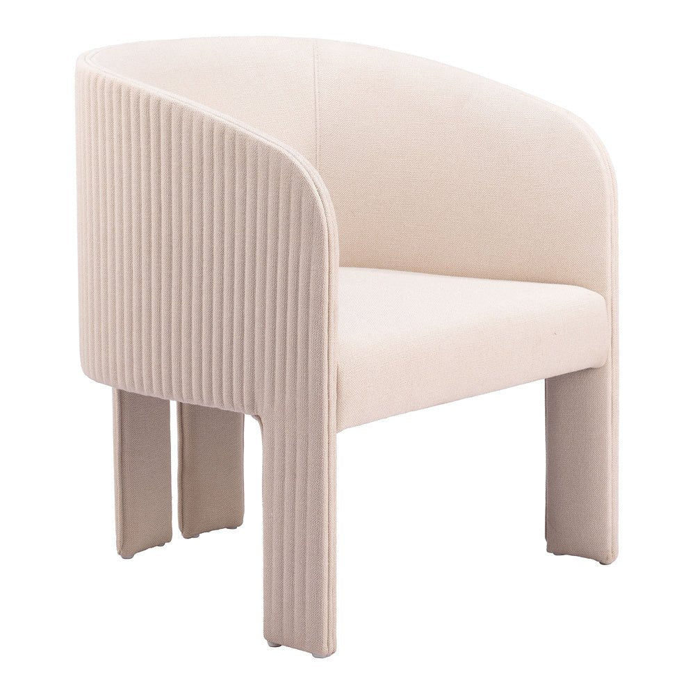 Sillón Ocasional para Salón de Belleza - ZUO HULL - Beige - Asiento y Respaldo Tapizados - 110106 - Zuo - NOGAL BEAT - Sillón Ocasional