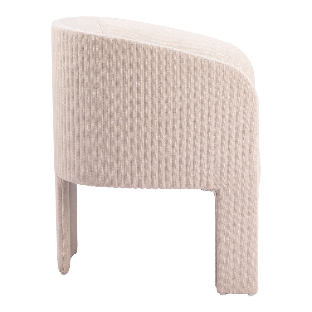 Sillón Ocasional para Salón de Belleza - ZUO HULL - Beige - Asiento y Respaldo Tapizados - 110106 - Zuo - NOGAL BEAT - Sillón Ocasional